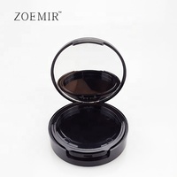 Cosmétiques ronds noirs Double couche 59mm boîte de fard à joues compacte boîte de poudre compacte emballage de cosmétiques