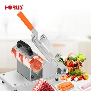 Horus क्षैतिज HR-06 स्टेनलेस स्टील के साथ पोर्टेबल मिनी मैनुअल मांस Slicer