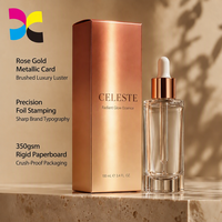 Boîte d'emballage cosmétique métallique personnalisée haut de gamme pour marque de beauté, carton pliable, impression en gros, expédition rapide, logo personnalisé
