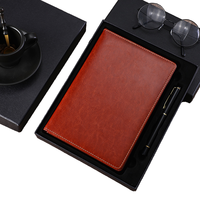 Agenda Diaria de Tapa Dura A5, Cuaderno de Piel Sintética, Juego de Diario de Negocios Personalizado con Logotipo, Diario Elegante Cosido, 120 Hojas