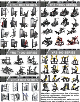 Ensemble complet de machines commerciales pour l'entraînement musculaire de la poitrine, des extensions dorsales hautes et basses, équipement de musculation