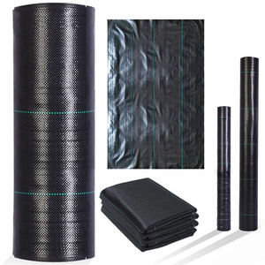 Toile de paillage anti-herbe en HDPE noir et vert de haute qualité, moulée par soufflage, avec service de découpe <span class=keywords><strong>pour</strong></span> projets d'aménagement paysager et parterres de fleurs - Product Image 2