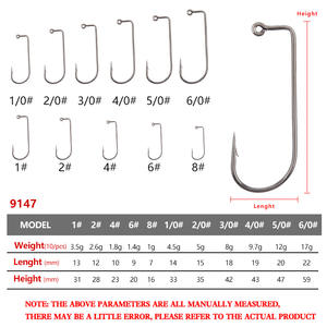Crochet de pêche en mer à long manche avec trou de tube poisson-chat barbelé leurre de daurade noire pour carpe enfermé dans un sac scellé - Product Image 5