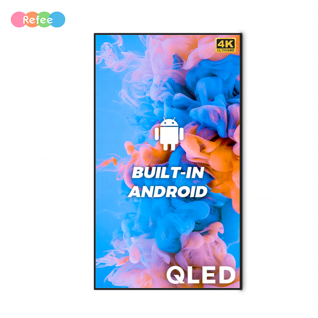 4K QLED Digital Signage TV LCD Wall-Mounted for Elevator Use with SDK in Shopping Mall & Retail Store