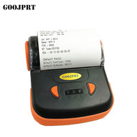 Mini-imprimante thermique portable 80 mm avec batterie 2000 mAh, 203 DPI, sans encre, noir et blanc, 3 pouces, en stock