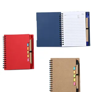 Pabrik Online grosir A5/A4/A6 B5 bantalan kertas catatan lengket warna-warni buku catatan Mini buku catatan gaya Spiral magnetik pena Memo cetak