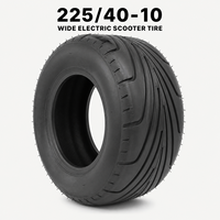 Pneu de trottinette électrique en caoutchouc Golden Scorpio 225/40-10, profil large, rainures courbes, pour usage urbain et routier, remplacement OEM d'usine