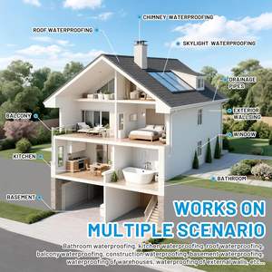 Revêtement imperméable en polyurée noire à deux composants, scellant durable à haute résistance pour les toits, les murs, les jardins et les terrasses des entrepôts - Product Image 3