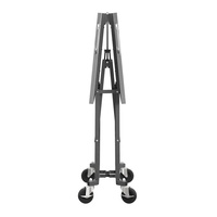 Chariot rectangulaire d'extérieur en acier inoxydable pour barbecues, hauteur réglable, revêtement poudré, 133,4x67x88cm, pliable RR DR-P2330