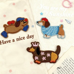 Patch brodé thermocollant double face en tissu, motif chien <span class=keywords><strong>teckel</strong></span> mignon, pour sac DIY, applique chiot - Product Image 3