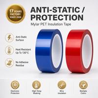 Cinta de Mylar Mara Resistente a Altas Temperaturas, Cinta de Aislamiento de PET de 0.06mm para Enmascarar Motores y Transformadores