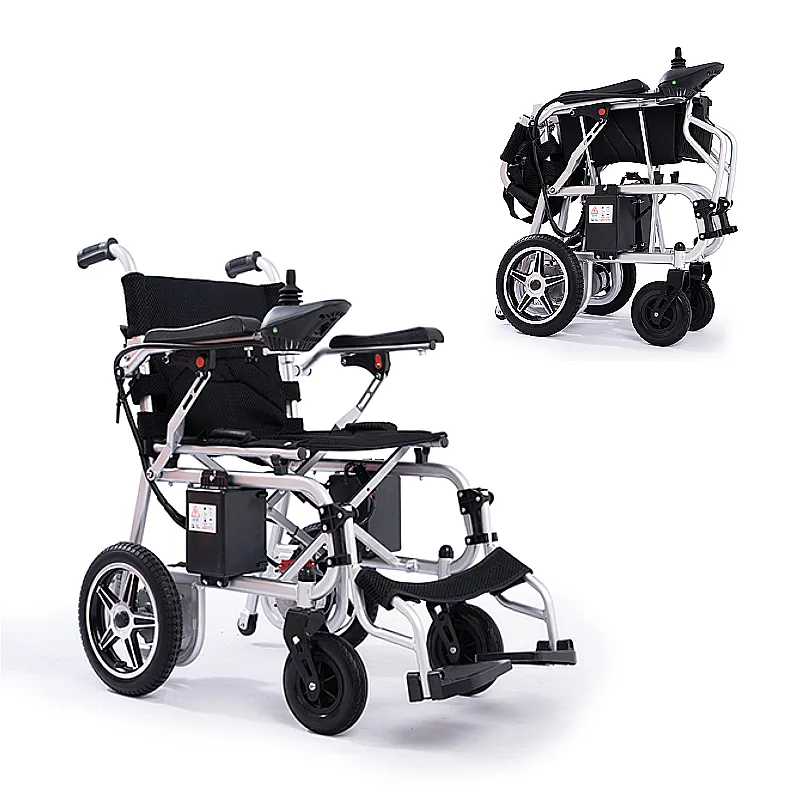 Fauteuil roulant électrique pliable bon marché pour les voyages à mobilité réduite Fauteuil roulant électrique pour handicapés