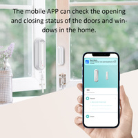 Sensor Inteligente Wi-Fi para Puerta y Ventana, Detector de Apertura y Cierre, Alarma Sonora, Compatible con Alexa, Google Home, Tuya, Aplicación Inteligente Android para Hotel