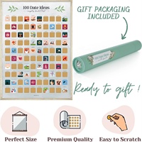 Impression personnalisée 100 Date Night Ideas Scratch Off Poster Couples Scratch Game Poster Couple Bucket List