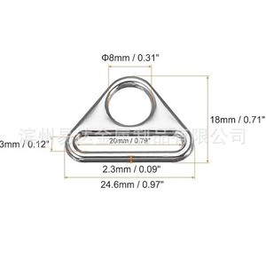 Hebilla Triangular de Acero Inoxidable Eda de 20 mm para Accesorios de Bolsos - Product Image 1