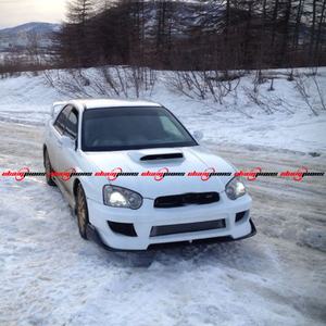 Kit Exterior de fibra de vidrio negro Nuevo estilo MS de alta calidad para modelos <span class=keywords><strong>Impreza</strong></span> GD8 parachoques delantero y trasero actualización atornillada - Product Image 2