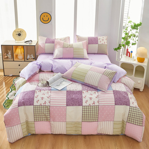 Bán Buôn Dễ Thương Và Vui Vẻ Tất Cả Các Bông Bốn Mảnh Bộ Với Phim Hoạt Hình In Và Bộ Đồ Giường Bông Tinh Khiết - Product Image 1