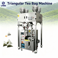 Machine d'emballage de sachets de thé triangulaires entièrement automatique multifonctionnelle pour sachets intérieurs et extérieurs