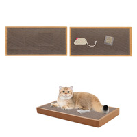 Vente en gros transfrontalière usine Zhejiang : Griffoir pour chat en carton ondulé durable, anti-ennui, avec herbe à chat et souris décorées