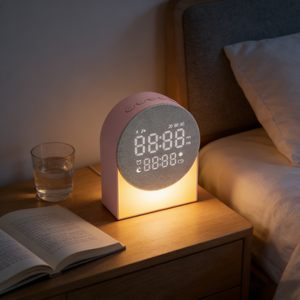 Machine à bruit pour le sommeil Hi-Fi Sm16, veilleuse, réveil, réveil progressif, 2000 mAh, haut-parleur sans fil rechargeable BT 5.3, home cinéma - Product Image 5