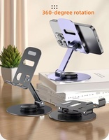 Tendance métal support de téléphone portable pliable pour iPad pour Samsung étui pour tablette 360 ° Rotation support réglable bureau de téléphone portable