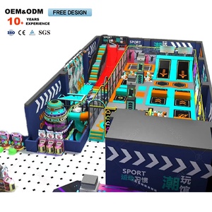 Parque de Atracciones Interior con Forma de Castillo Colorido, Equipo de Juego Suave para Niños, Trampolín de Desafío - Product Image 2