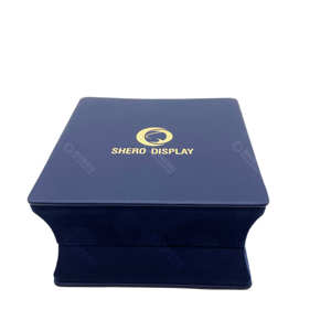 Caja de Joyería de Anillo de PU Afelpada con Cierre de Hebilla de Lujo, Ecológica, con Logotipo Impreso Personalizado - Product Image 1