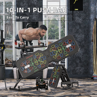 Planche de musculation et barre CNseeu en mousse, portable, pliable, multifonctionnelle, équipement d'entraînement musculaire 10 en 1 avec poignées