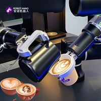 Machine à café automatique intelligente 24h/24, robot barista avec 2 bras robotiques, compatible SDK