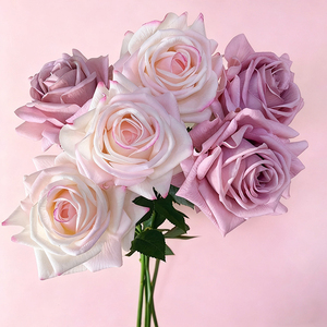 Hoa hồng cà phê hồng phấn giả chất liệu latex cao cấp, như thật, dùng trang trí đám cưới, lễ tốt nghiệp và ngày của mẹ - Product Image 3