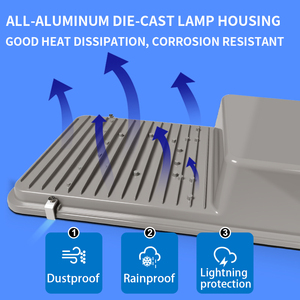 ソーラー式LED道路灯 200W 3000W IP65防水 アルミ筐体 高速道路・街路用 工場直送 - Product Image 3