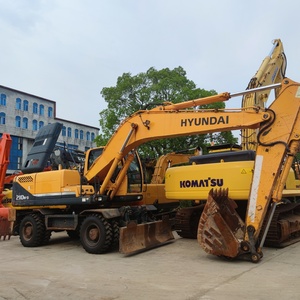 Excavadora de ruedas hidráulica de alta calidad y bajo precio, usada, de segunda mano, 21 toneladas, Hyundai 210W-9, gran oferta - Product Image 2