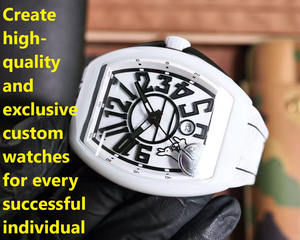 Caja de 45x14 mm con diamantes incrustados, con líneas perfectas y simetría, reloj mecánico de fibra de carbono - Product Image 3