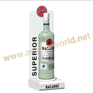 Exhibidores de Acrílico Personalizados de Fábrica para 4 Botellas con Iluminación LED, Exhibidores Comerciales para Botellas de Licor - Product Image 6