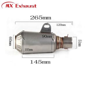 Silencieux d'échappement universel AK 51mm, échappement Slip-On avec <span class=keywords><strong>db</strong></span> <span class=keywords><strong>killer</strong></span>, adapté à la plupart des motos, scooters, vtt, <span class=keywords><strong>Dirt</strong></span> <span class=keywords><strong>Bike</strong></span> - Product Image 2