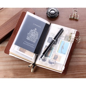 Logotipo de metal personalizado correa elástica marrón viaje vintage A5A6 cuaderno de cuero genuino Real Diario personalizado - Product Image 6