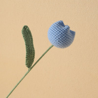Kit de Crochet Fleurs Réalistes Faites à la Main – Petites Tulipes en Peluche pour Remise de Diplôme, Noël, Nouvel An Chinois
