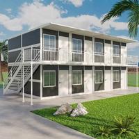 Maison préfabriquée de 20 pieds, 30 pieds, 40 pieds, petite maison avec 2 chambres, 1 salle de bain et cuisine portable, toit triangulaire, balcon