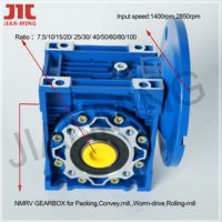 Caja de Engranajes de Tornillo Sin Fin NMRV75 de Ángulo Recto, Alta Eficiencia, Relación de Reducción 20:1, Torque de 4.5-206 Nm, Montaje con Brida, Aleación de Aluminio para Equipos