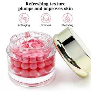 Crème raffermissante pour le <span class=keywords><strong>visage</strong></span> en capsules, perles de collagène rose pour le lifting du cou et du <span class=keywords><strong>visage</strong></span>, crème anti-rides, produits de beauté coréens OEM - Product Image 1