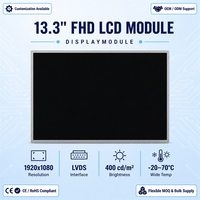 AUO G133HAN01.1 Modul LCD TFT FHD 13,3 Inci 1920x1080 AHVA Gamut Warna Tinggi LVDS 30Pin 400cd/m2 Panel Industri -20~70C