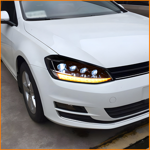 Luz Delantera LED para Golf 7 MK7 2013-2017, Conjunto de Faros Delanteros de Actualización con Diseño de Cristal 4 y Lente Bifocal 4 Dragon, Accesorios - Product Image 3