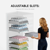 Máquina Expendedora Automática de Bebidas y Snacks con Pantalla Táctil Externa de 10 Pulgadas, 36 Compartimentos, Sistema de Resorte, Pago por Código QR y Refrigeración por Compresor