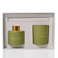 Bougie parfumée personnalisée en gros, ensemble cadeau d'aromathérapie à marque privée et ensemble cadeau diffuseur de parfum de luxe