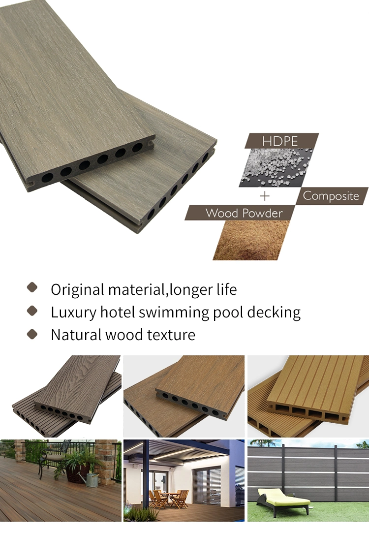 Interlock Decking 3D Embossing WPC Composite Decking Tiles Plastic Flooring