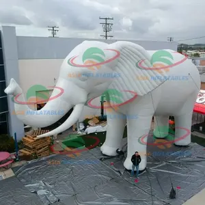 Grande selva safari animais elefante inflável gigante para decoração do partido