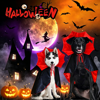 Costumes d'Halloween pour chats et chiens, costume de vampire, cape réutilisable en polyester, robe de fête, tenue pour chiens et chats, accessoires de cosplay pour les fêtes