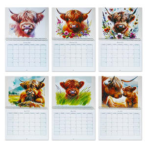Calendario de Escritorio 2026 con Diseño de Vaca de las Tierras Altas de Gangtong, <span class=keywords><strong>Planificador</strong></span> Anual - Product Image 3