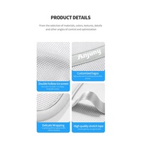 Anjuny Trending 5V Support lombaire rafraîchissant Sangles réglables Coussin dorsal ventilé pour chaise de bureau Siège auto