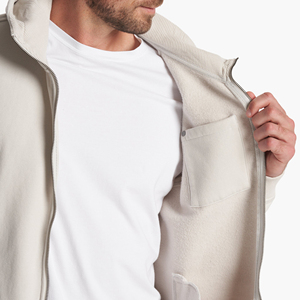 Sudadera con Capucha Personalizada para Hombre, Estilo Y2K, 100% Algodón, Cierre Completo con Logotipo 3D, Talla Grande, Pedido Mínimo Bajo - Product Image 5